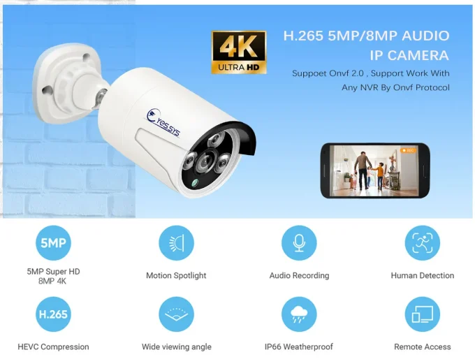 Eyes.sys 5MP 3.6mm PoE Bullet Camera-22045 - Image 2