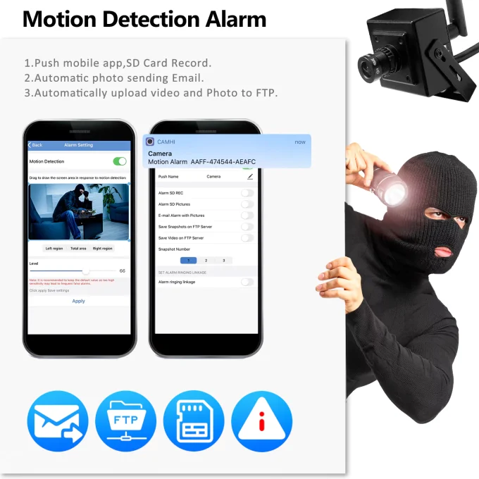 2MP 5MP Wireless Wi-Fi Mini Camera Support TF Card-22077 - Image 2