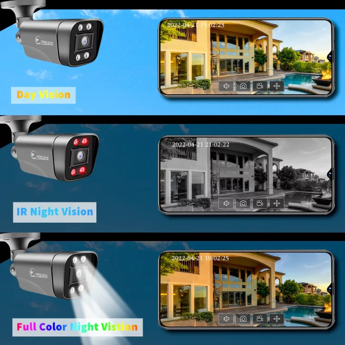 Eyes.sys ColorVu Audio 2.8mm Wide Angle 8MP 4K POE Bullet CCTV Camera-22115 - Image 3