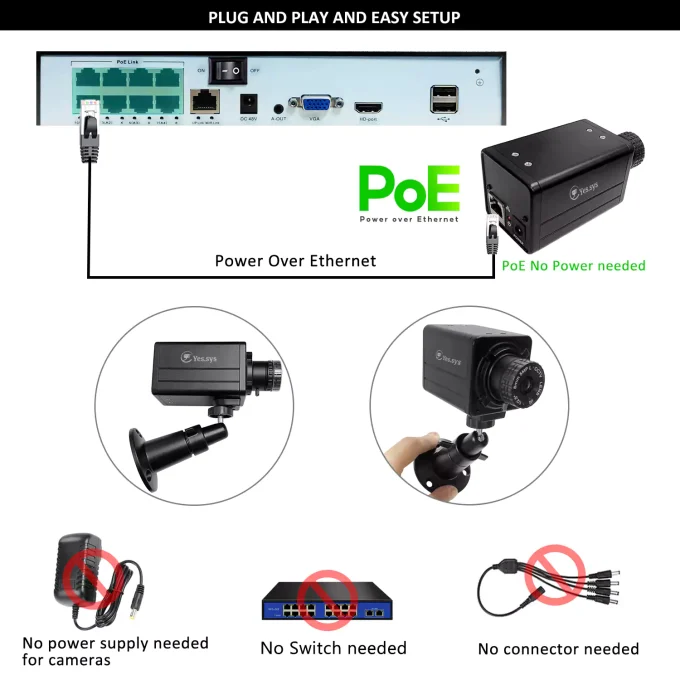 POE Security Camera 5MP/8MP Short shot Style-22173 - Image 4
