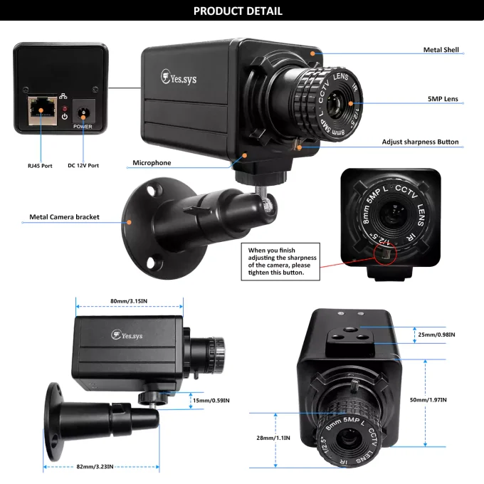 POE Security Camera 5MP/8MP Short shot Style-22173 - Image 5