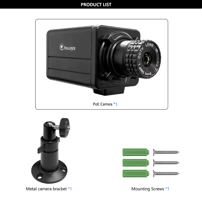POE Security Camera 5MP/8MP Short shot Style-22173 - Image 6