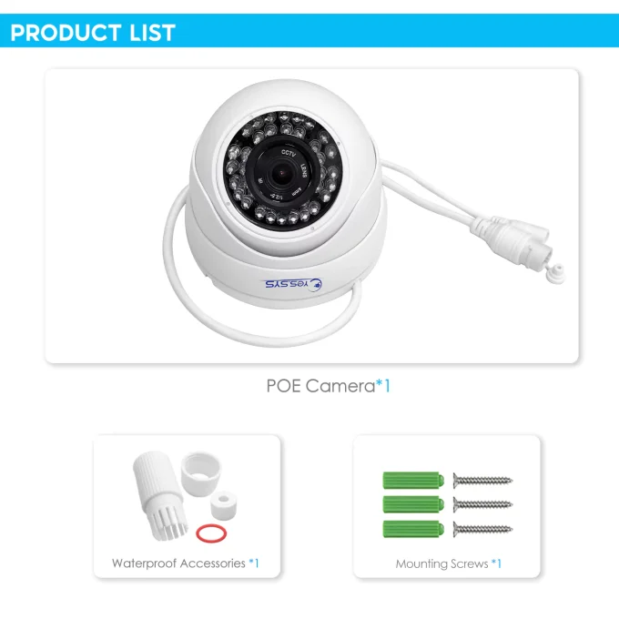 Eyes.sys 8MP/5MP POE Security IP Camera IR Dome Camera Outdoor-22205 - Image 6