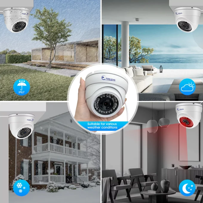 Eyes.sys 8MP/5MP POE Security IP Camera IR Dome Camera Outdoor-22205 - Image 3