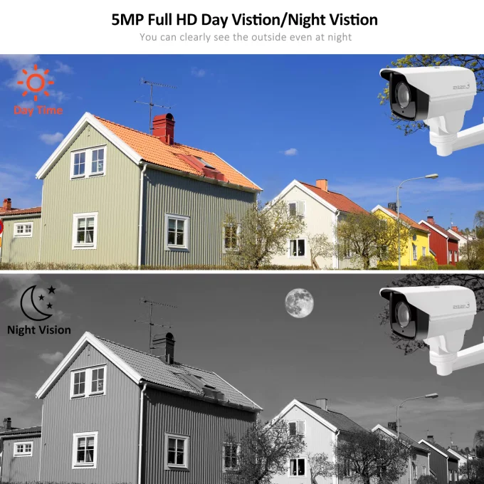 10x Zoom POE PTZ 5MP Bullet Camera Hikvision Compatible Support TF Card record-22079 - Image 2