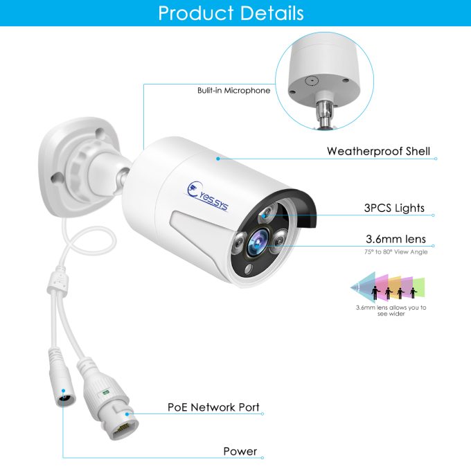 Eyes.sys 4MP 3.6mm PoE Bullet Camera-22045-4MP - Image 8