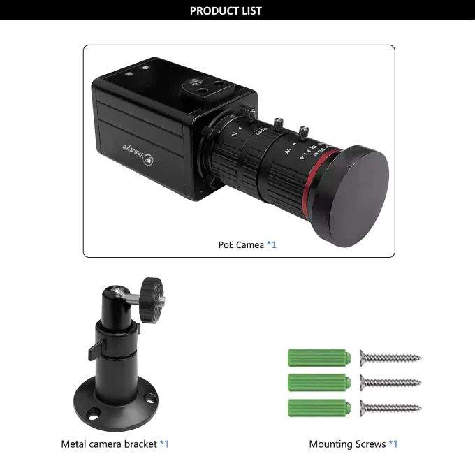POE 5MP/8MP 4K 5-50mm Zoom Lens BOX Audio Camera Hikvision NVR Compatible-22175 - Image 6